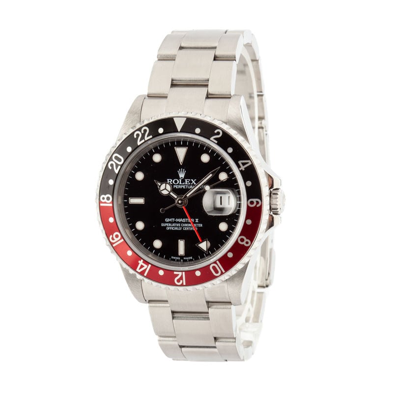 Used Rolex GMT-Master II Ref 16710 Red & Black Coke