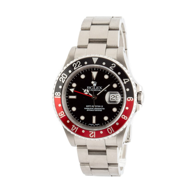 Used Stainless Steel Rolex GMT-Master II Ref 16710 Coke