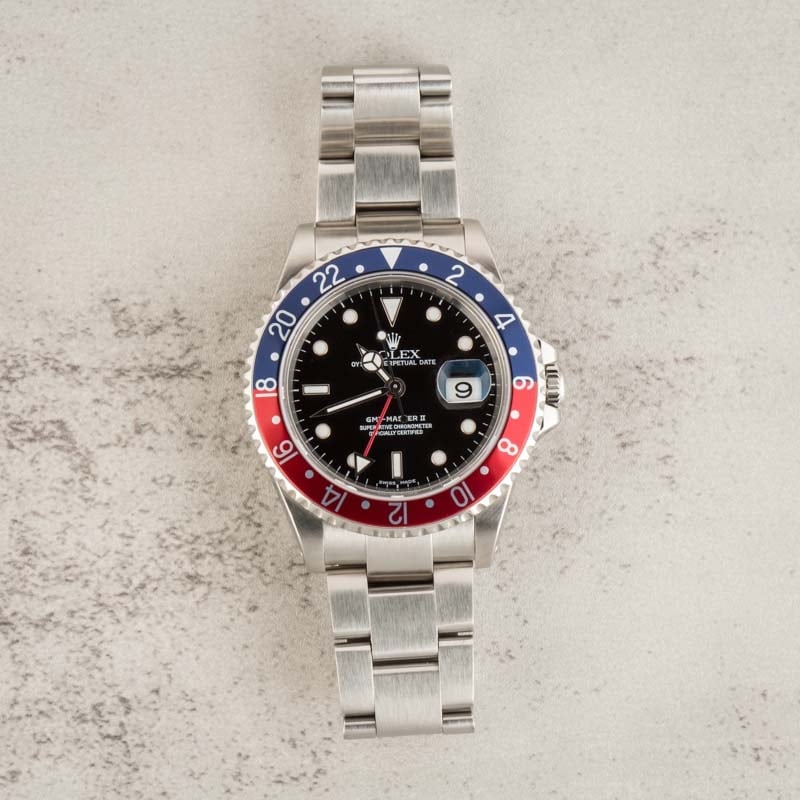 Pre-Owned Rolex GMT-Master II Ref 16710 Pepsi