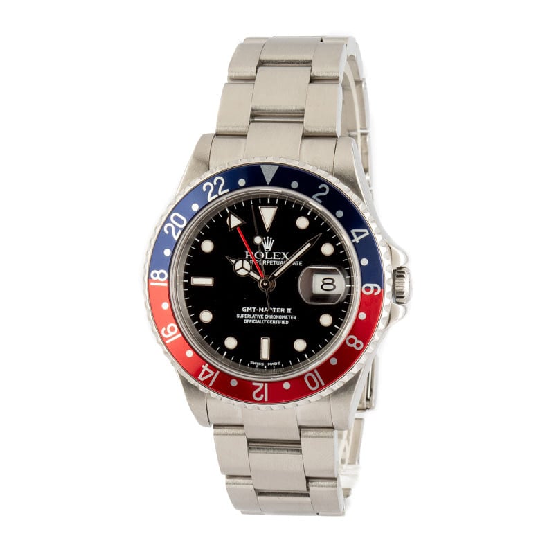 Pre-owned Rolex GMT-Master II Ref 16710T Pepsi