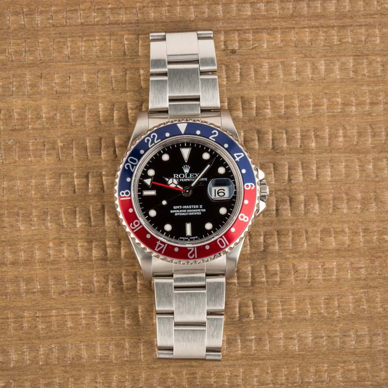 Pre-Owned Rolex GMT-Master II Ref 16710 Pepsi