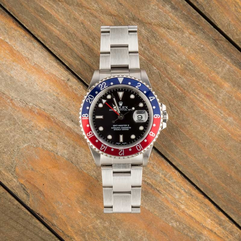 Men's Rolex GMT-Master II 16710 Pepsi Insert