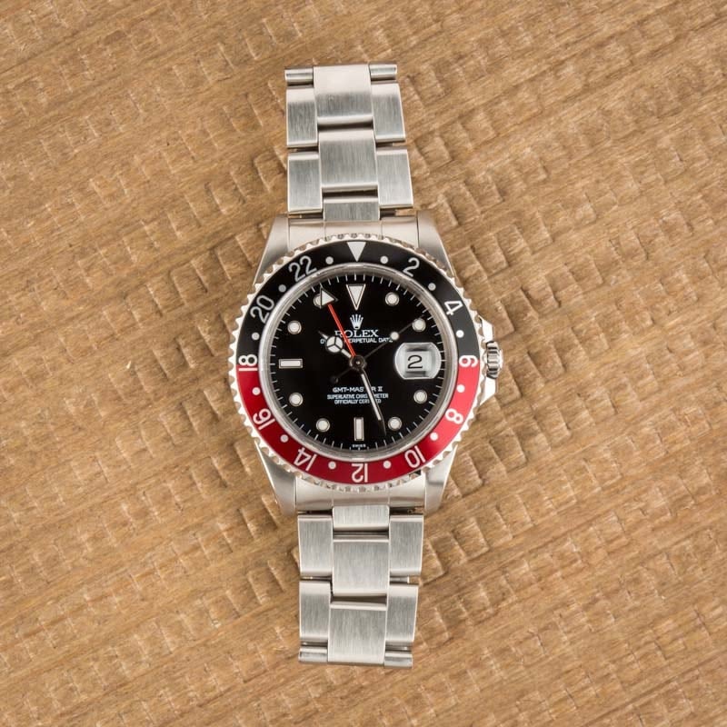 Used Rolex GMT-Master II Ref 16710 Red & Black Coke