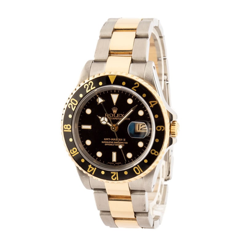 Men's Rolex GMT-Master II 16713 Black Dial