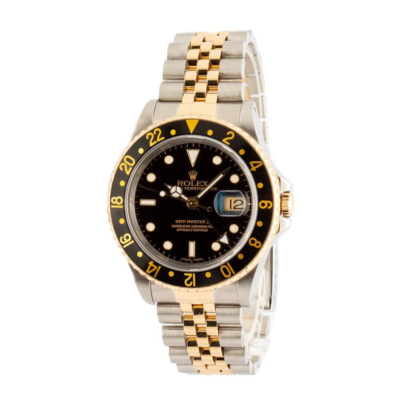 Pre-Owned Rolex GMT Master II Stainless Steel and Gold Mens Watch 16713