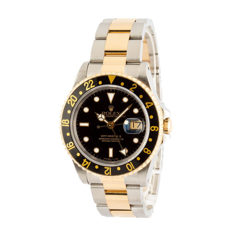 Men's Rolex GMT-Master II 16713 Black Dial