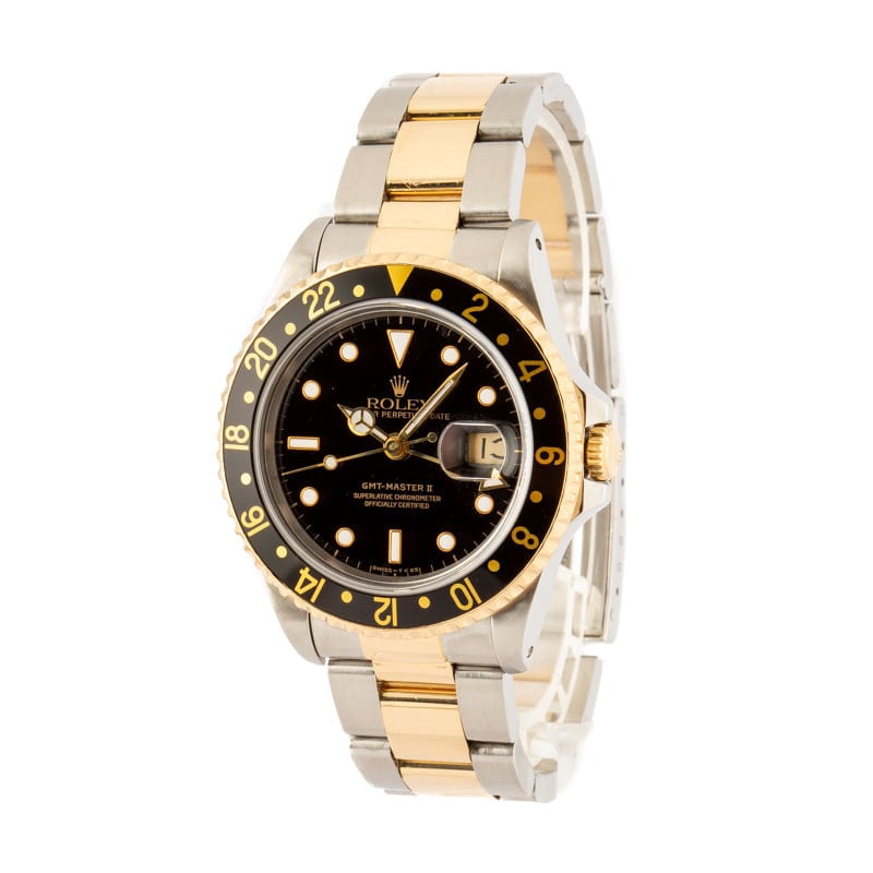 Men's Rolex GMT-Master II 16713 Black Dial