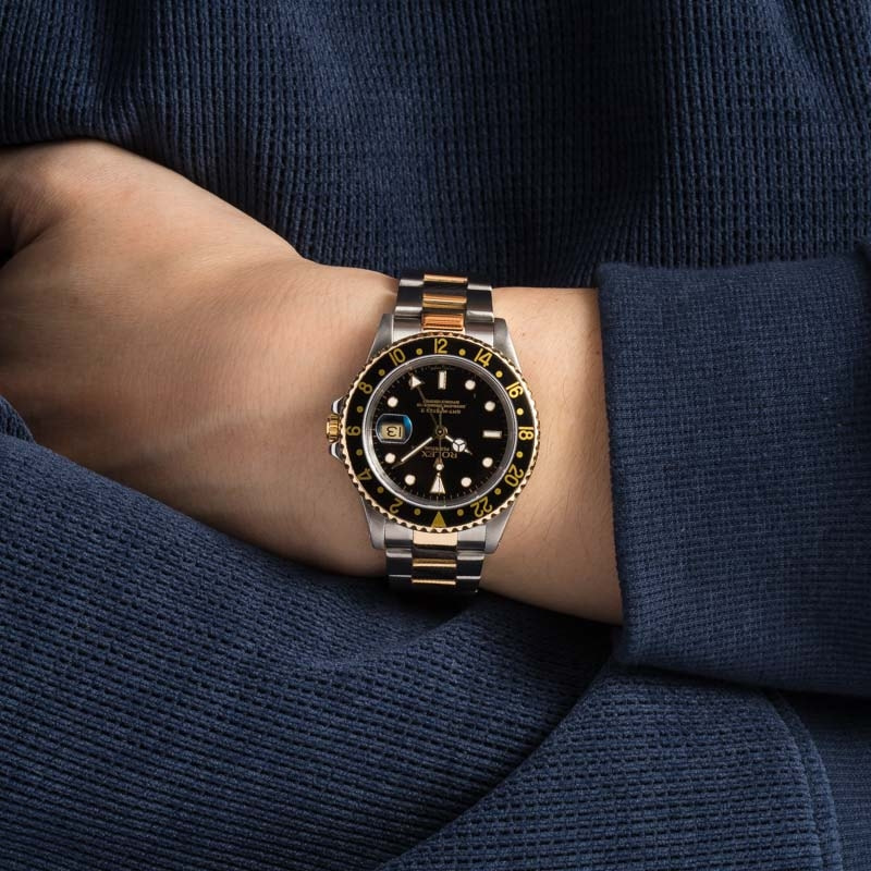 Men's Rolex GMT-Master II 16713 Black Dial