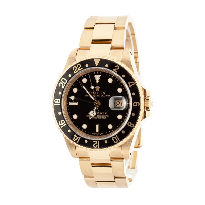 Rolex GMT-Master II ref 16718 18k Yellow Gold