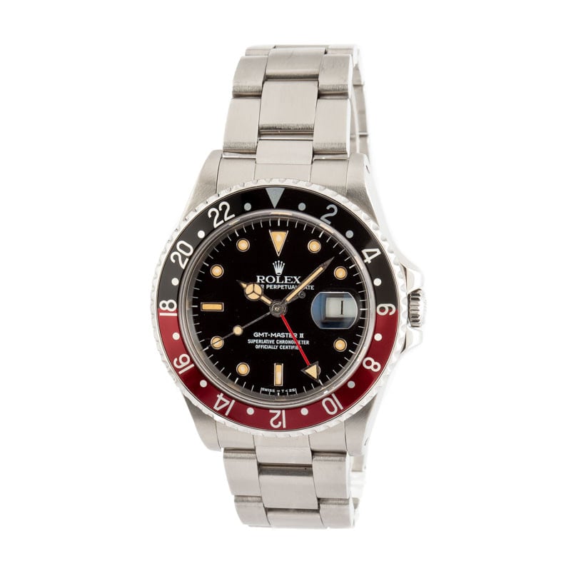 Rolex GMT-Master II Ref 16760 Red & Black Fat Lady Coke