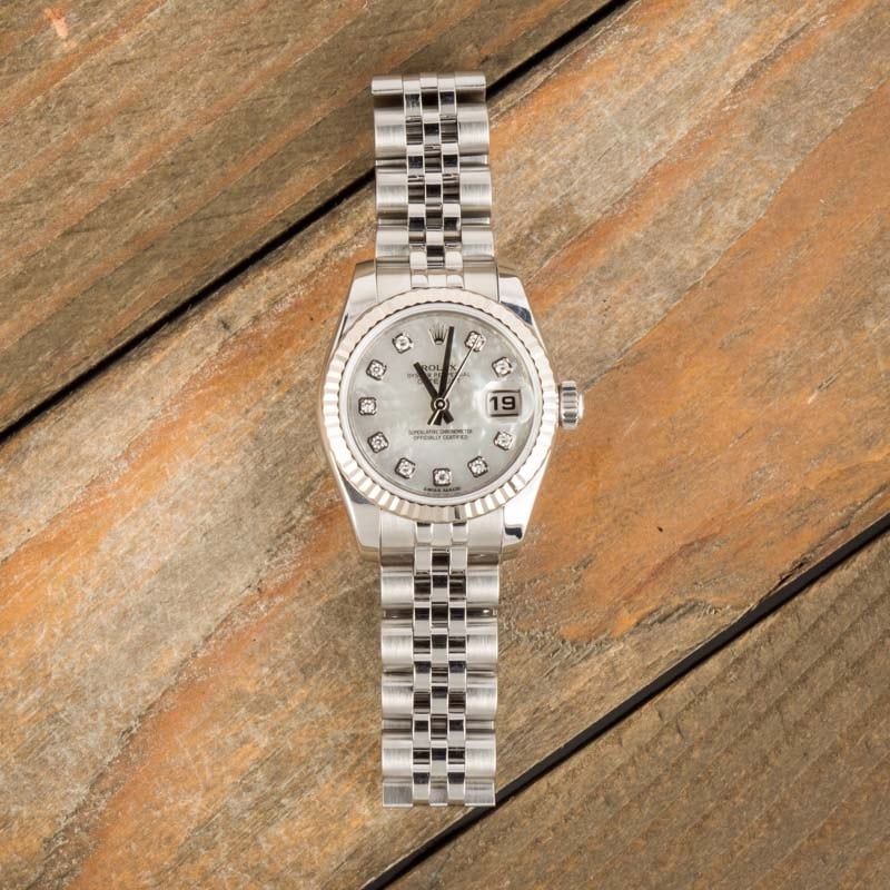 Used Rolex Datejust 179174 MOP Diamond Dial