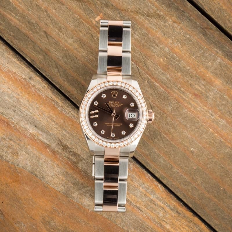 Pre-owned Rolex Datejust 279381 Diamond Bezel