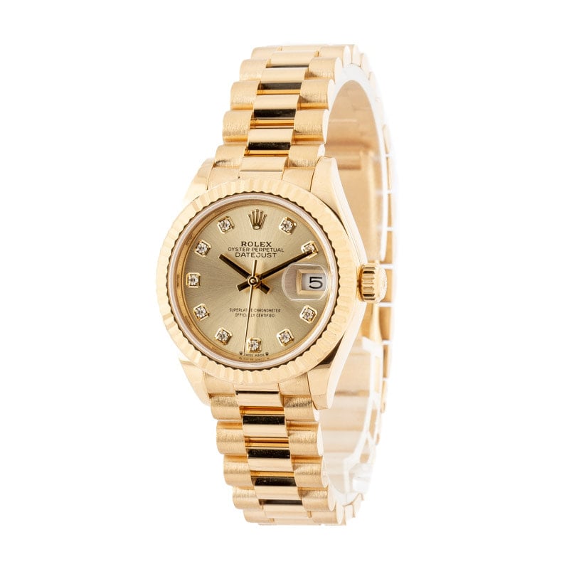 Ladies Rolex Datejust 279178 18k Yellow Gold