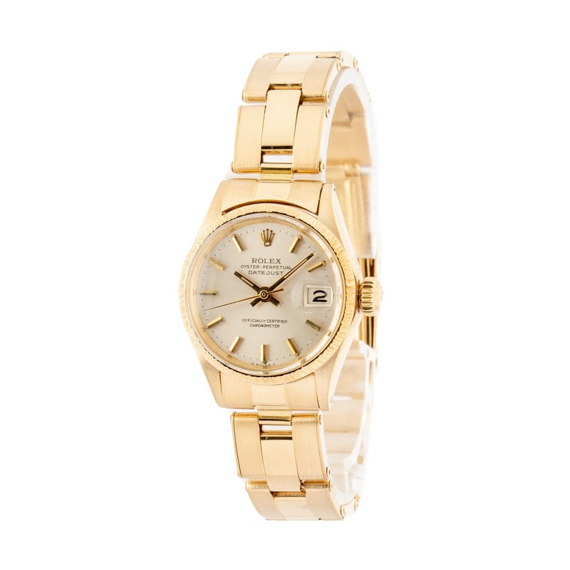 Ladies Rolex Datejust 6527 Barked Bezel