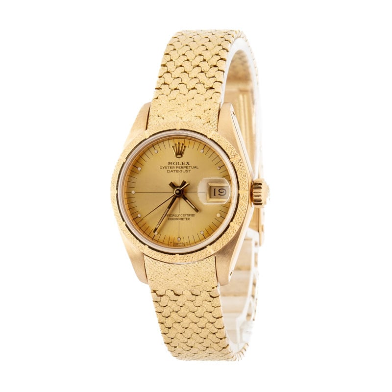 Lady Rolex Datejust 69008 18k Yellow Gold