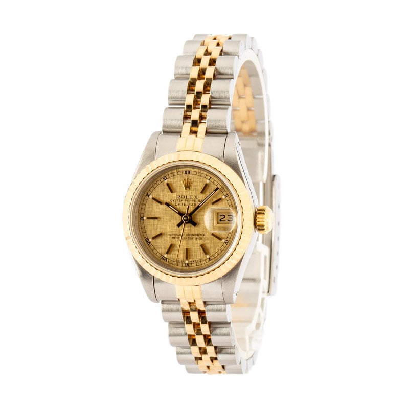 Ladies Rolex Datejust 69173 Linen Dial