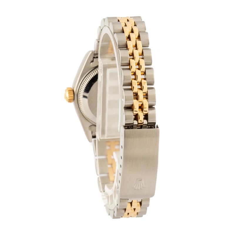 Datejust Ladies Rolex 69173 Ivory Pyramid Dial