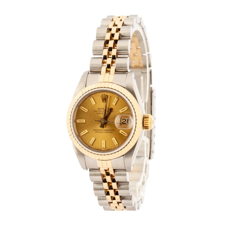 Lady Rolex Datejust Ref 69173 Champagne