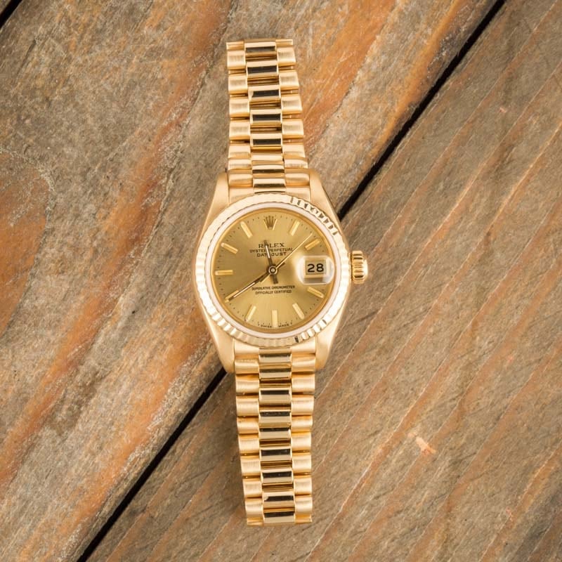 Ladies Rolex Datejust 69178 Champagne