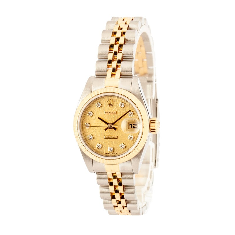 Lady Rolex Datejust 79173 Champagne Jubilee Diamond Dial