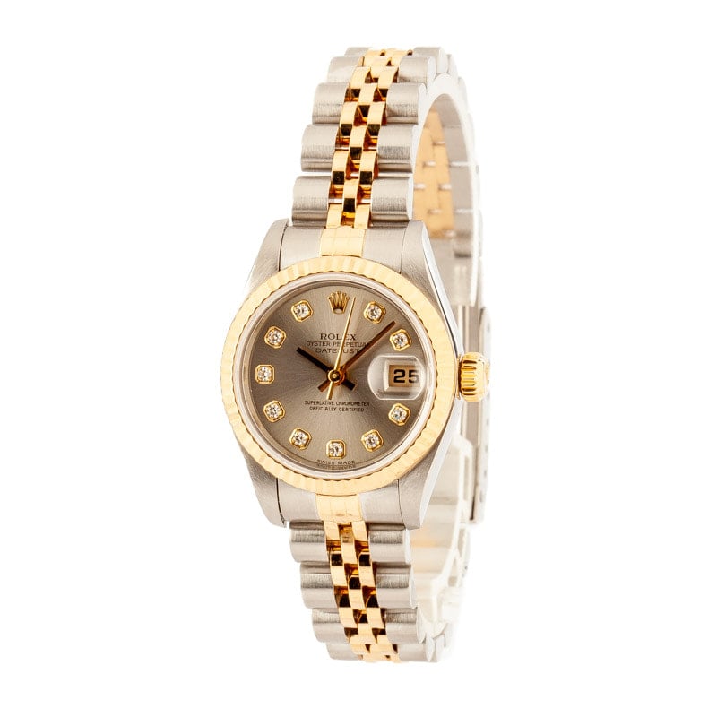 Lady Rolex Datejust 79173 Slate Diamond Dial