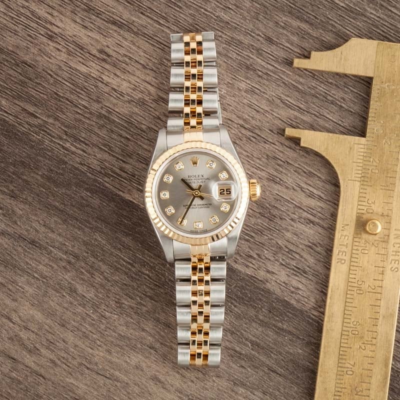 Lady Rolex Datejust 79173 Slate Diamond Dial