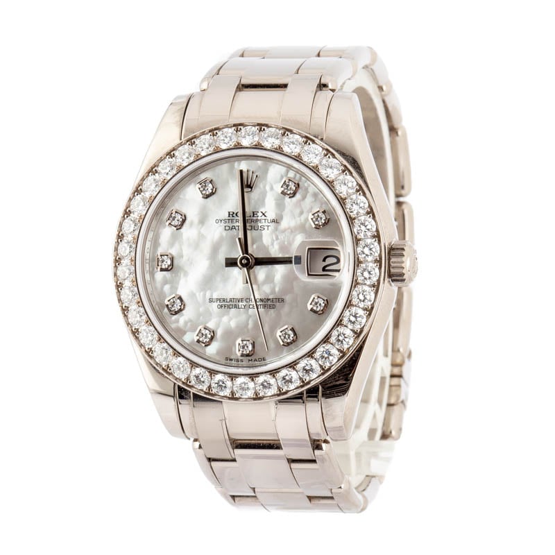 Rolex Datejust Pearlmaster 34 ref 81298 18k White Gold