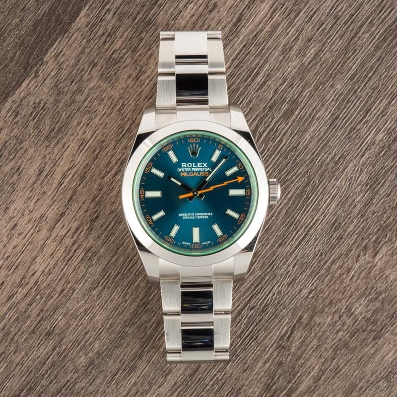 Rolex Milgauss Green Crystal 116400GV