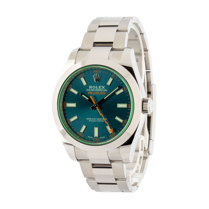 Rolex Milgauss 116400GV Green Sapphire Crystal