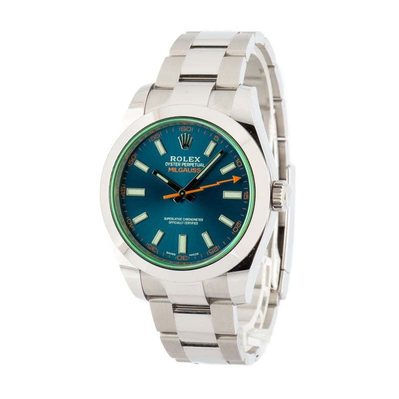 Rolex Milgauss Green Crystal 116400GV