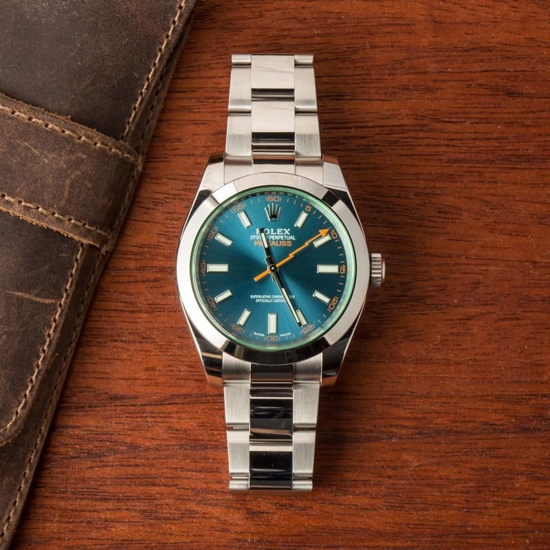 Mens Rolex Milgauss 116400GV Blue