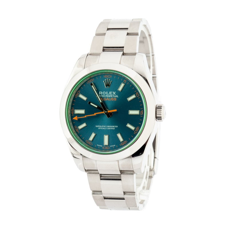 Rolex Milgauss 116400GV Green Sapphire Crystal