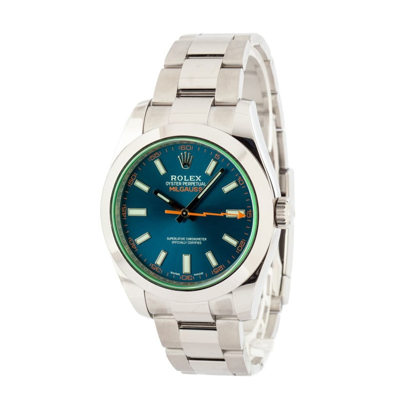 Rolex Milgauss Green Crystal 116400GV