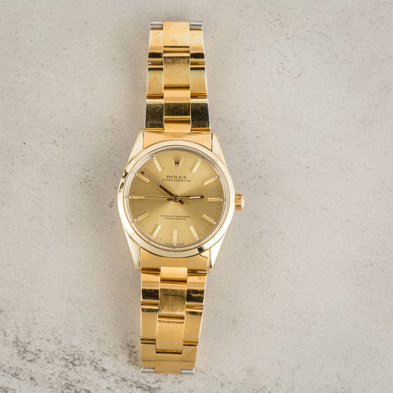 Rolex Oyster Perpetual Ref 1024 Champagne Dial