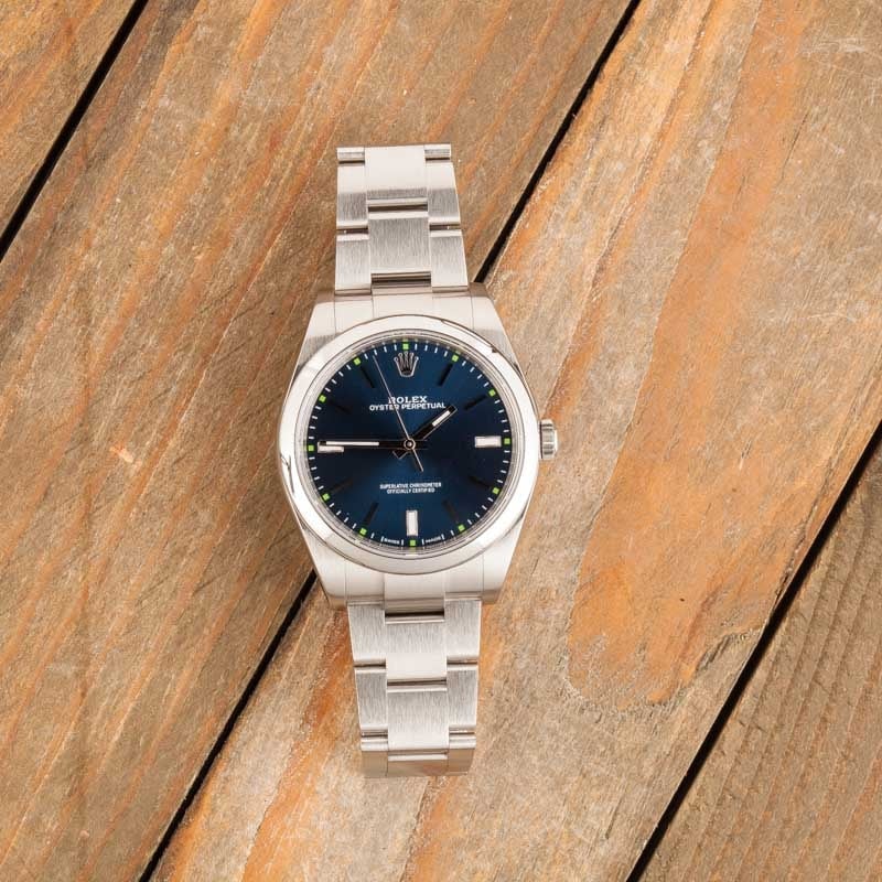 Rolex Oyster Perpetual ref 114300 Blue Dial