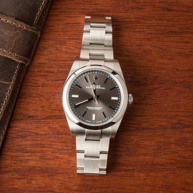 Rolex Oyster Perpetual 114300 Rhodium