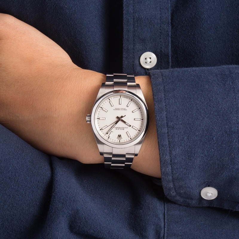 Oyster perpetual 39 white hotsell