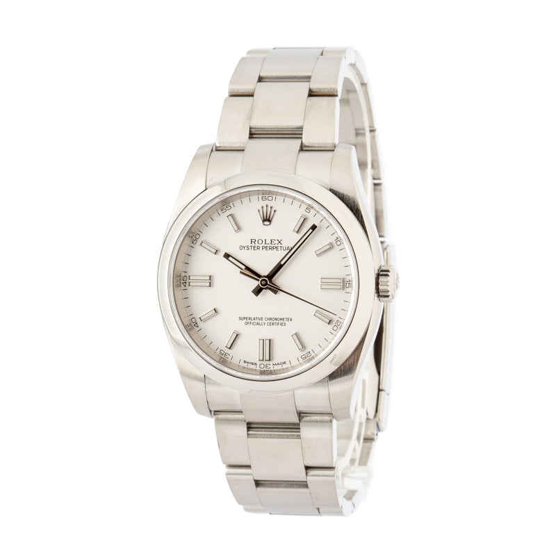 Rolex Oyster Perpetual 116000 White Dial