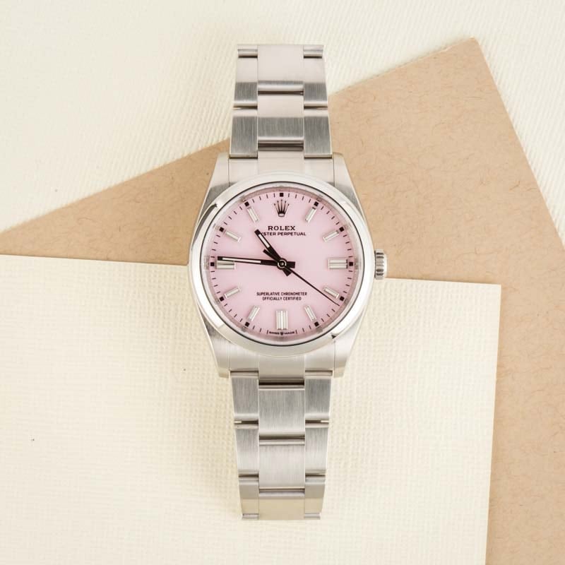 Pre-Owned Rolex Oyster Perpetual 126000 Pink Dial