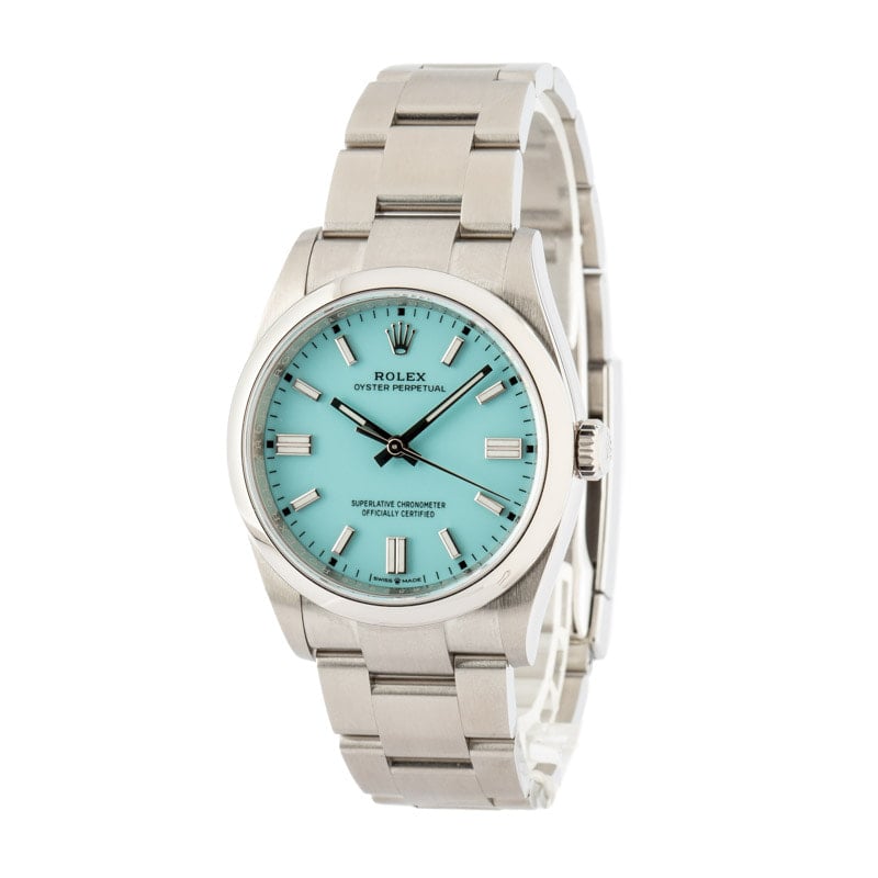 Rolex Oyster Perpetual 126000 Turquoise Blue