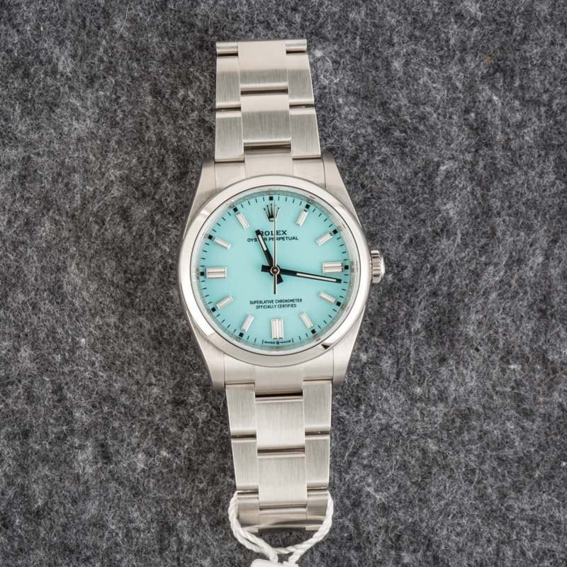 Rolex Oyster Perpetual 126000 Turquoise Blue