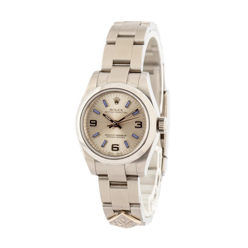 Ladies Rolex Oyster Perpetual 176200 Silver Dial