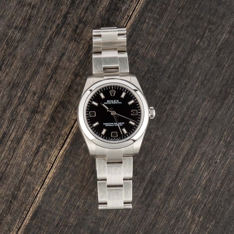 Rolex Oyster Perpetual 31mm 177200 Black Dial