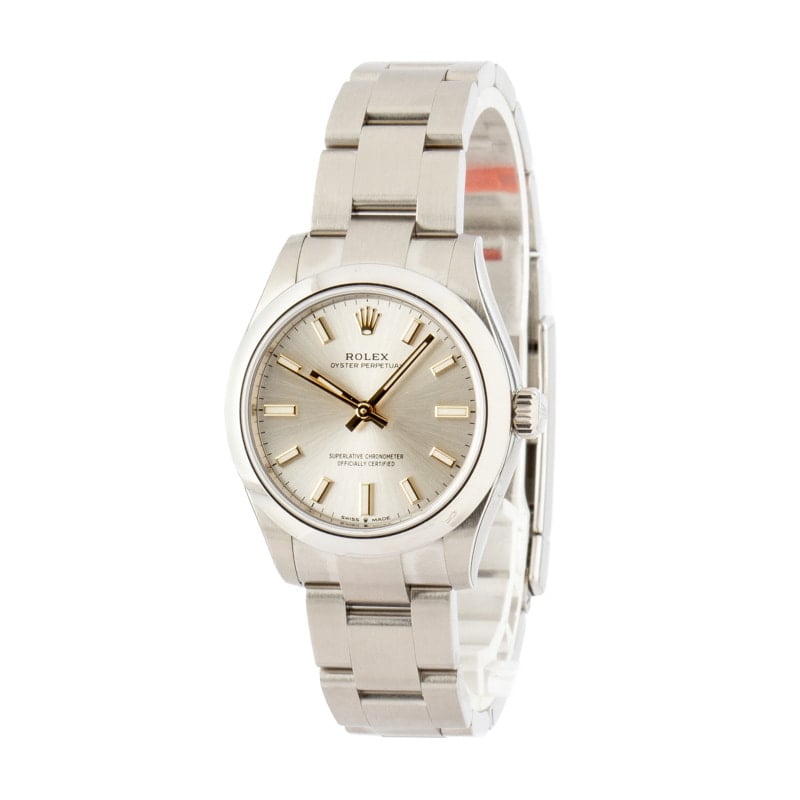 Pre-Owned Rolex Oyster Perpetual 277200 Silver Dial