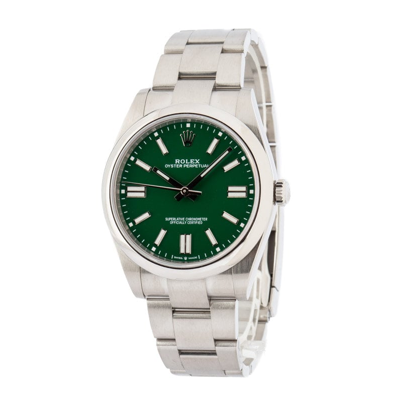 Rolex Oyster Perpetual Ref 124300 Green Dial