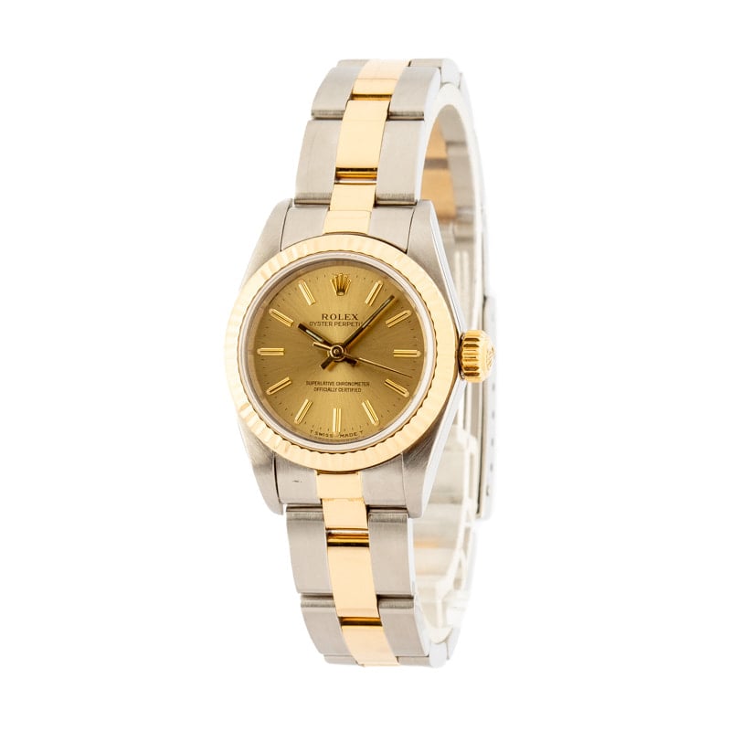 Ladies Rolex Oyster Perpetual 67193 Champagne