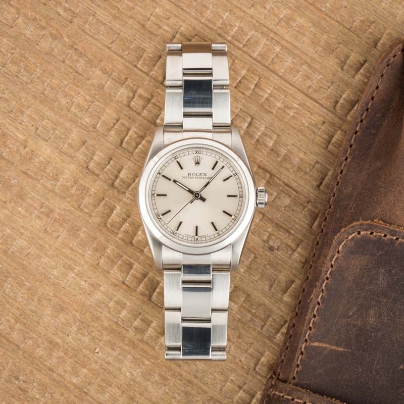 Rolex Oyster Perpetual 67480 Silver Dial