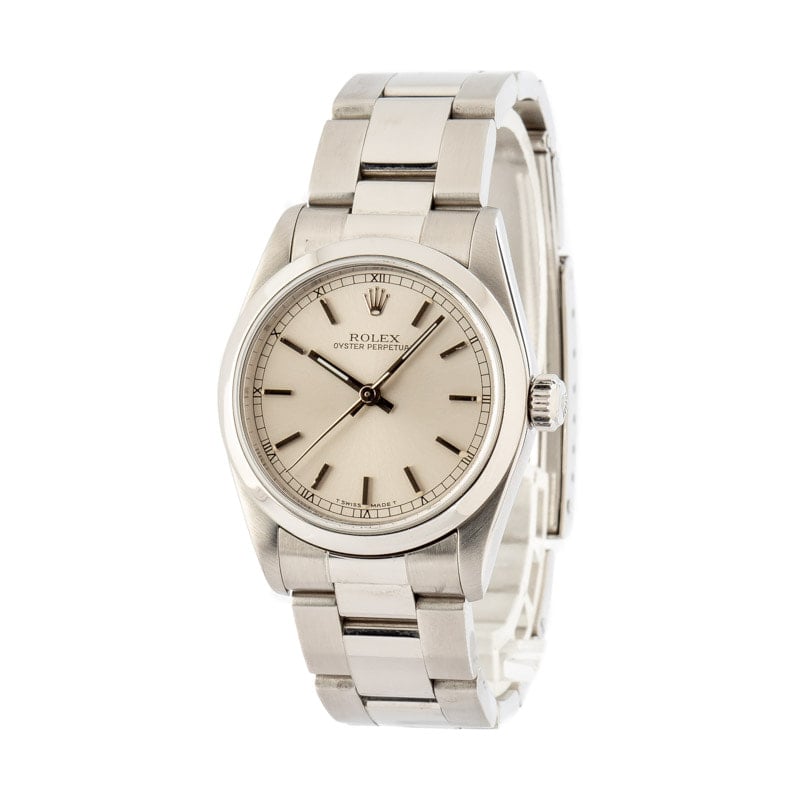 Rolex Oyster Perpetual 67480 Silver Dial