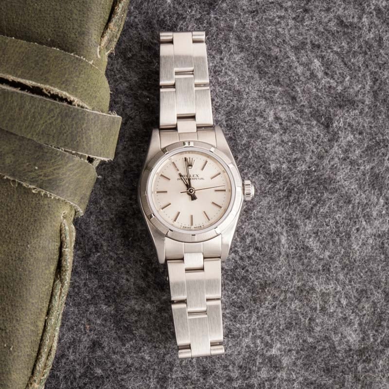 Ladies Rolex Oyster Perpetual 76030 Silver Dial