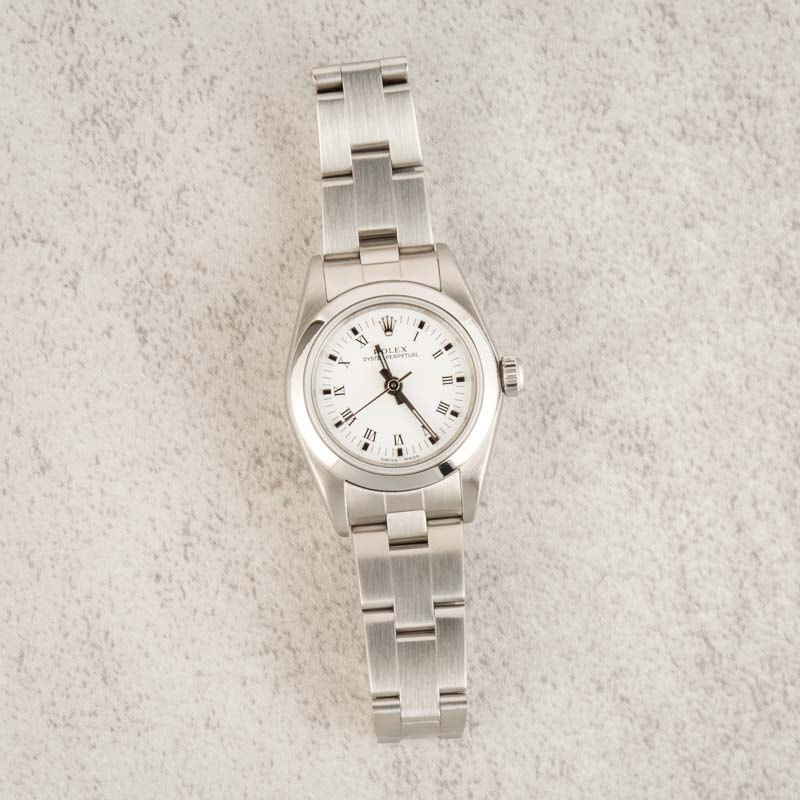 Ladies Rolex Oyster Perpetual 76080 Stainless Steel